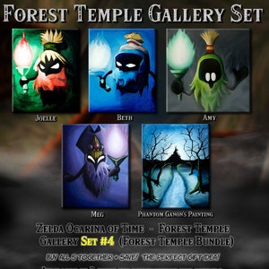 Zelda Ocarna of Time - Forest Temple Gallery Set!  Choose any Poe Sister, or Phantom Ganon Painting (Canvas Prints) BUY TOGETHER + Save!!!