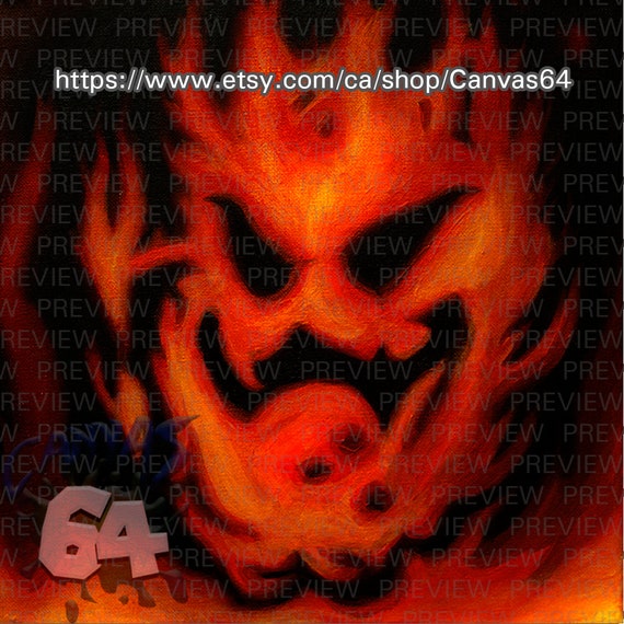 Lethal Lava Land CANVAS PRINT (super Mario 64) Painting From