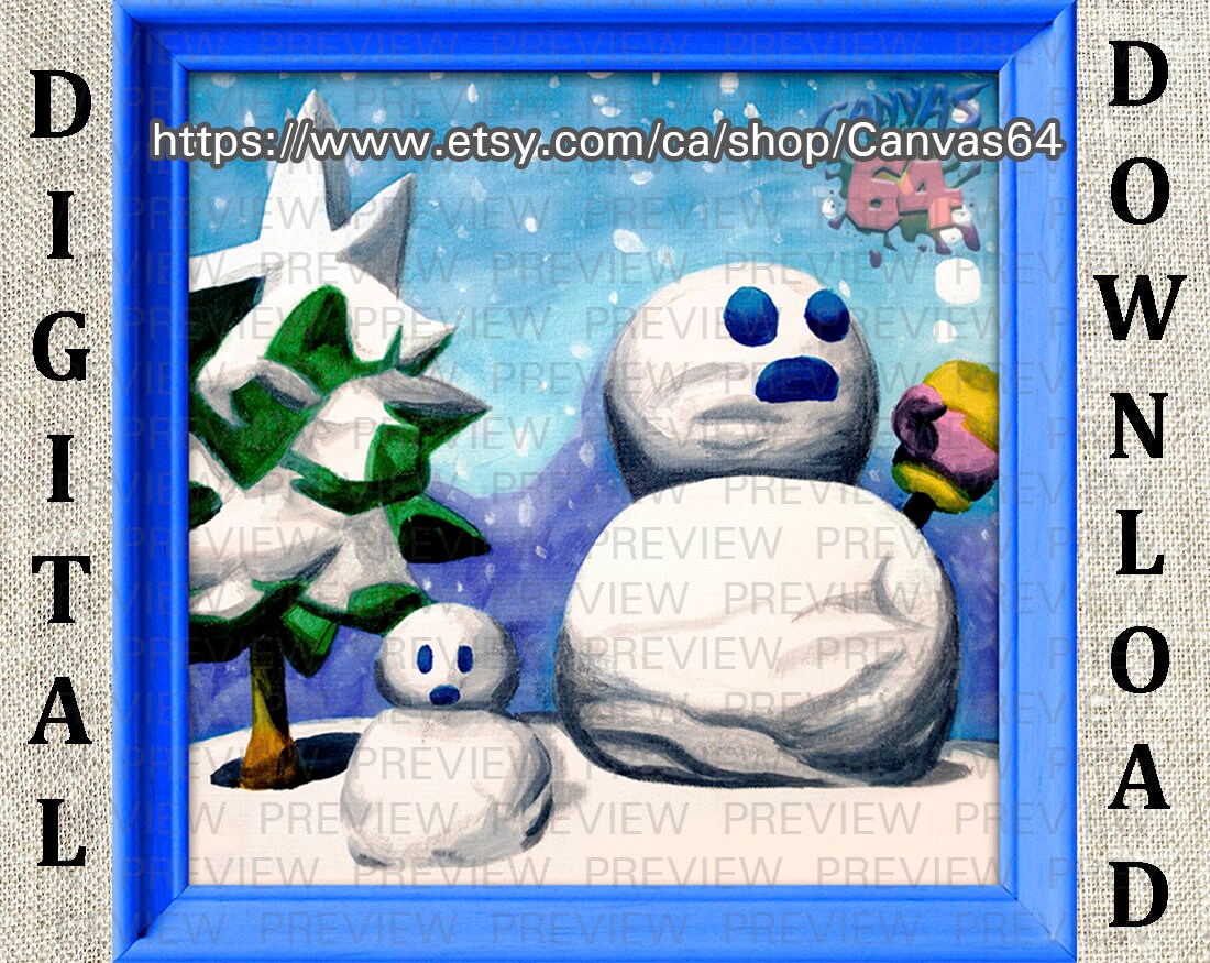 Cool Cool Mountain Digital Download Super Mario 64 Painting Etsy Singapore