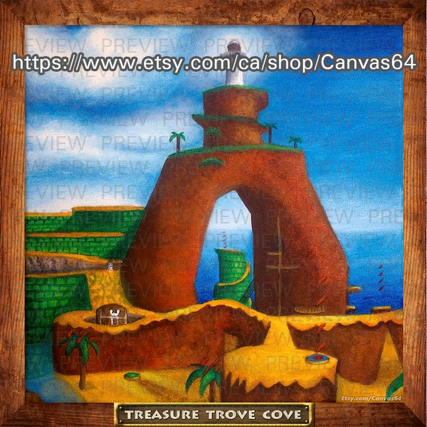 Treasure Trove Cove CANVAS PRINT (Banjo-Kazooie) Puzzle Portrait from Gruntilda's Lair