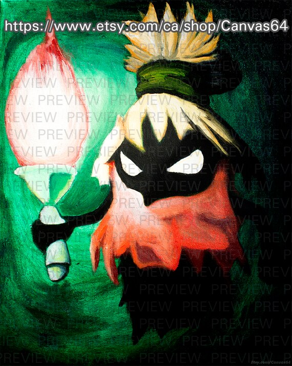  DIGITAL DOWNLOAD ORIGINAL Painting from Forest Temple miniboss