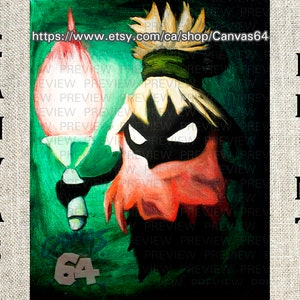 Poe Sister Portrait (Joelle) - CANVAS PRINT - (Zelda, Ocarina of Time) Painting from Forest Temple mini-boss fight