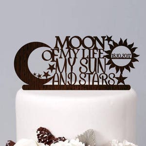 Wedding cake topper Moon of My Life My Sun And Star Gamer cake topper