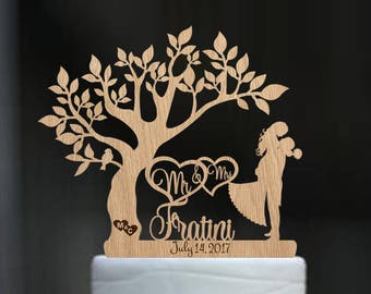 Mr and mrs name Custom cake topper Wood cake topper Last name wedding cake topper Personalized cake topper Gold Unique wedding cake topper