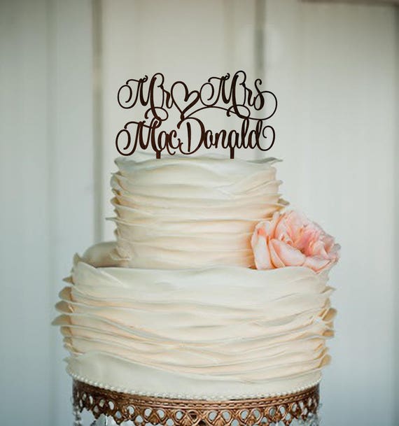 Mr & Mrs Topper Wedding Cake Topper Rustic Surname Cake Topper Last Name Topper Personalized Topper Cake Topper Wood Custom Cake Topper 1