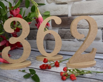 Set 1-20 Wedding table numbers wooden table numbers wedding table decor table number decoration elegant wedding table numbers DIY