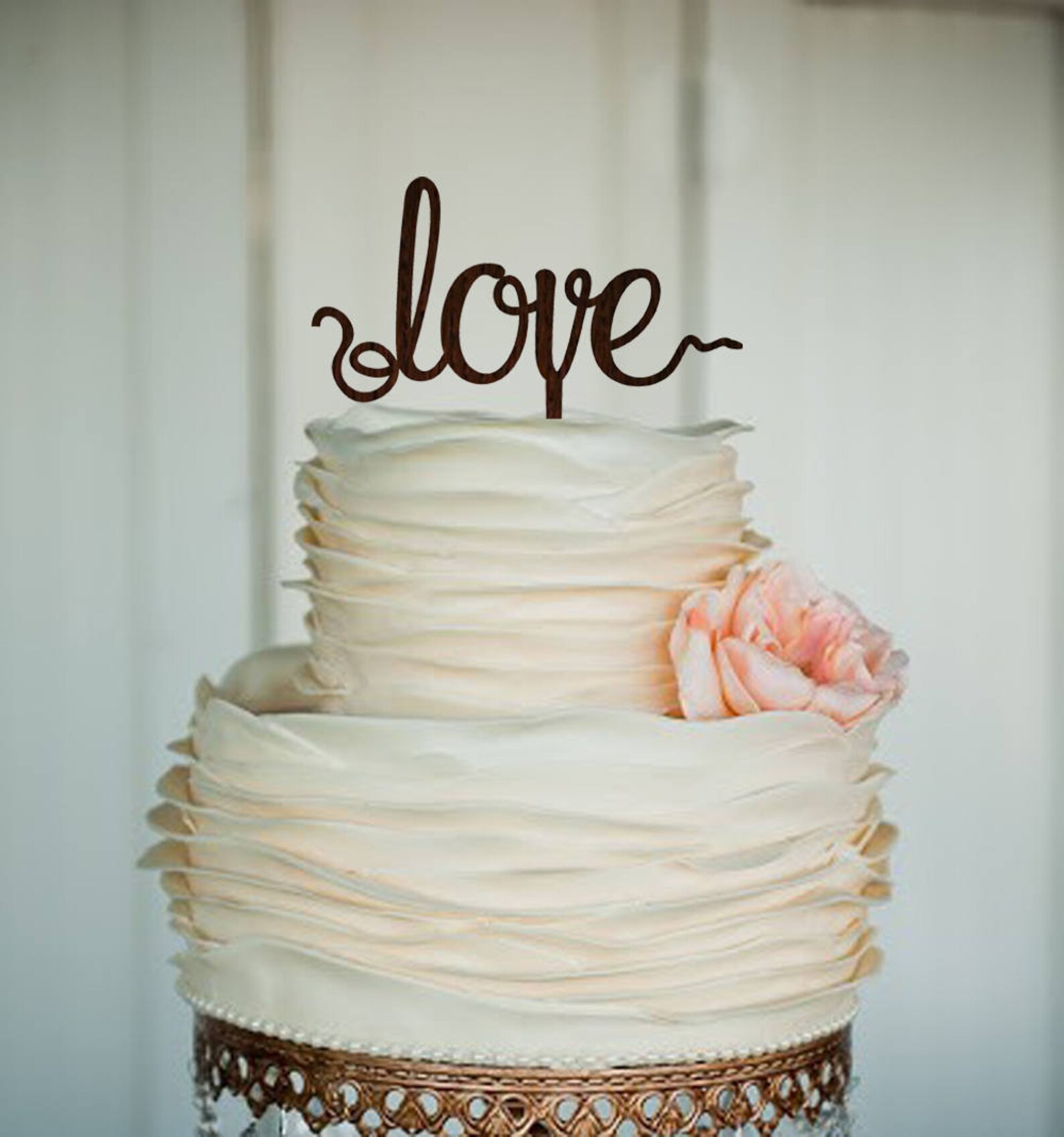 So In Love Cake Topper - Elegant Wedding Decor main image 0