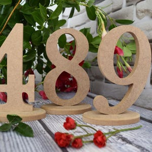 Set 1-20 Wedding table numbers wooden table numbers wedding table decor table number decoration elegant wedding table numbers DIY image 2