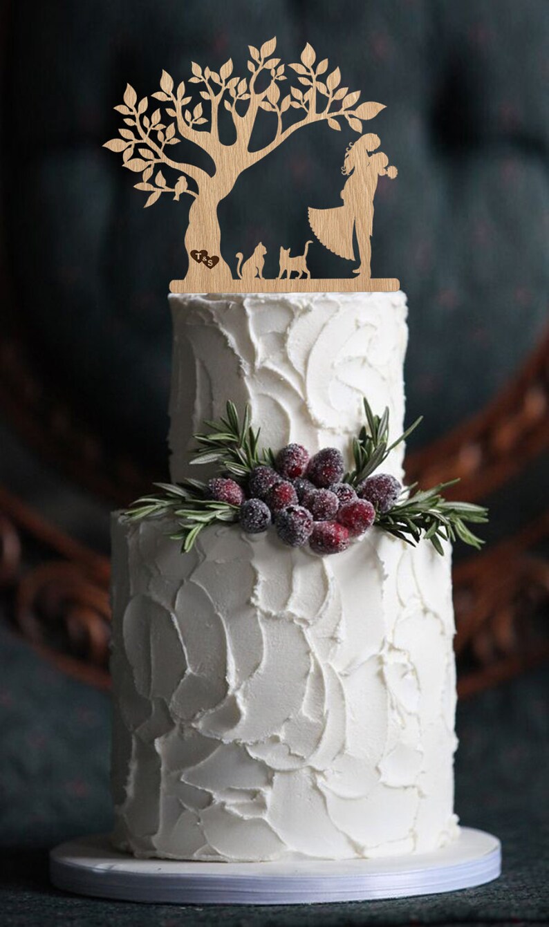 Wedding Cake Topper Mr & Mrs Silhouette Couple Bride and Groom ...