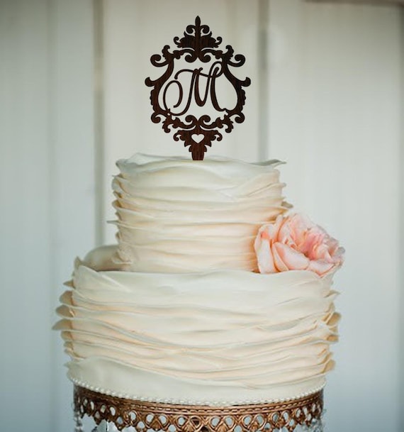 King Crown Cake Topper Prince Wood Crown Monogram Cake Topper Etsy