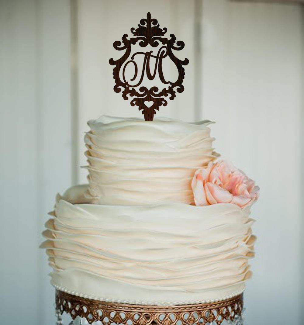 Paper & Party Supplies Personalised Wooden Crown Wedding Cake Topper