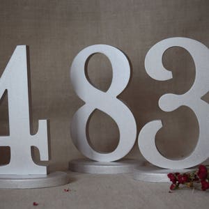 Set 1-20 Wedding table numbers wooden table numbers wedding table decor table number decoration elegant wedding table numbers DIY image 3