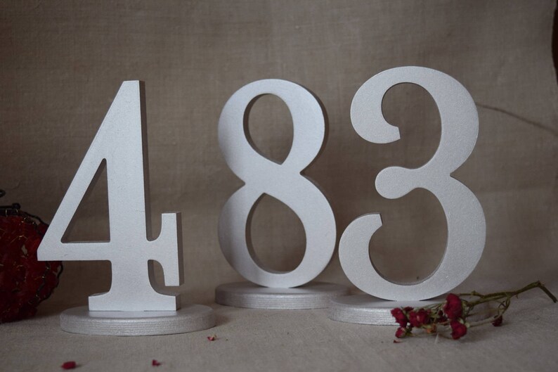 Set 1-20 Wedding table numbers wooden table numbers wedding table decor table number decoration elegant wedding table numbers DIY image 3