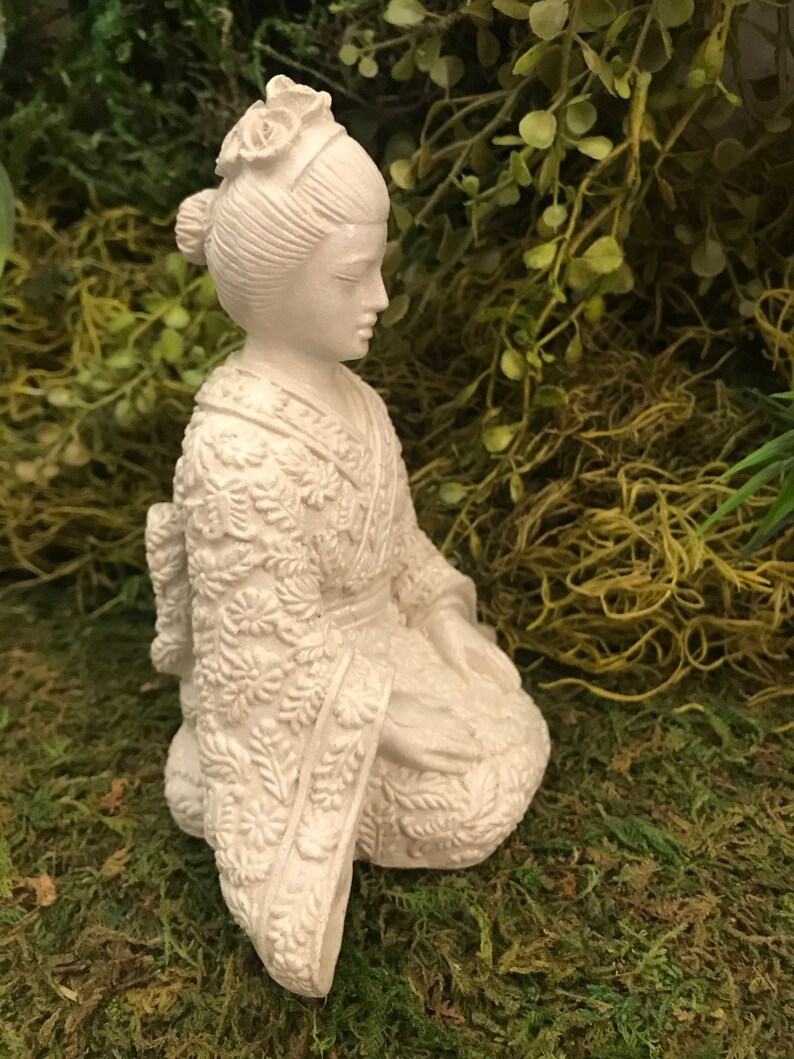 Concrete Geisha Girl Statue image 3