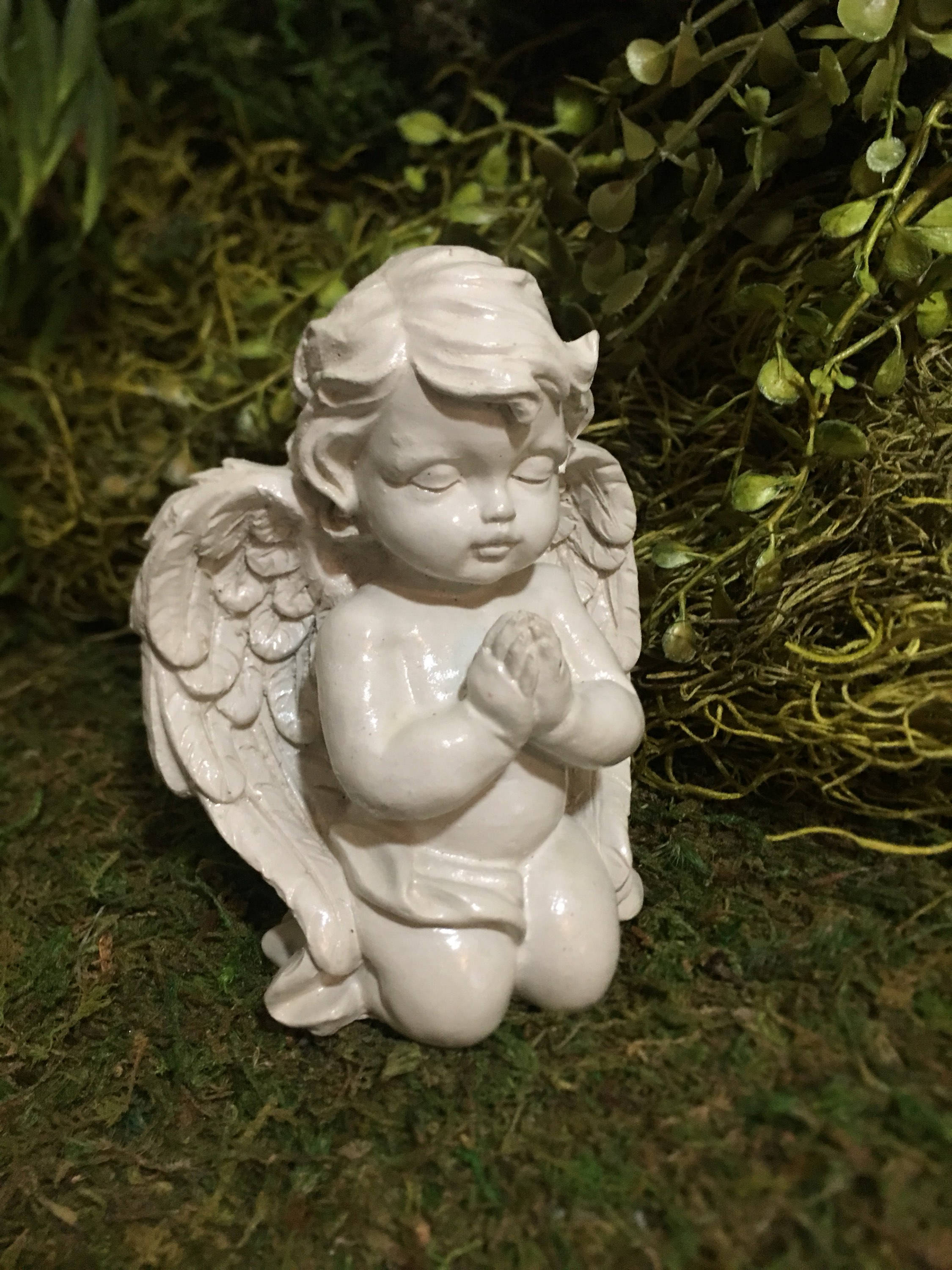 Concrete Cherub Angel Statue - Etsy