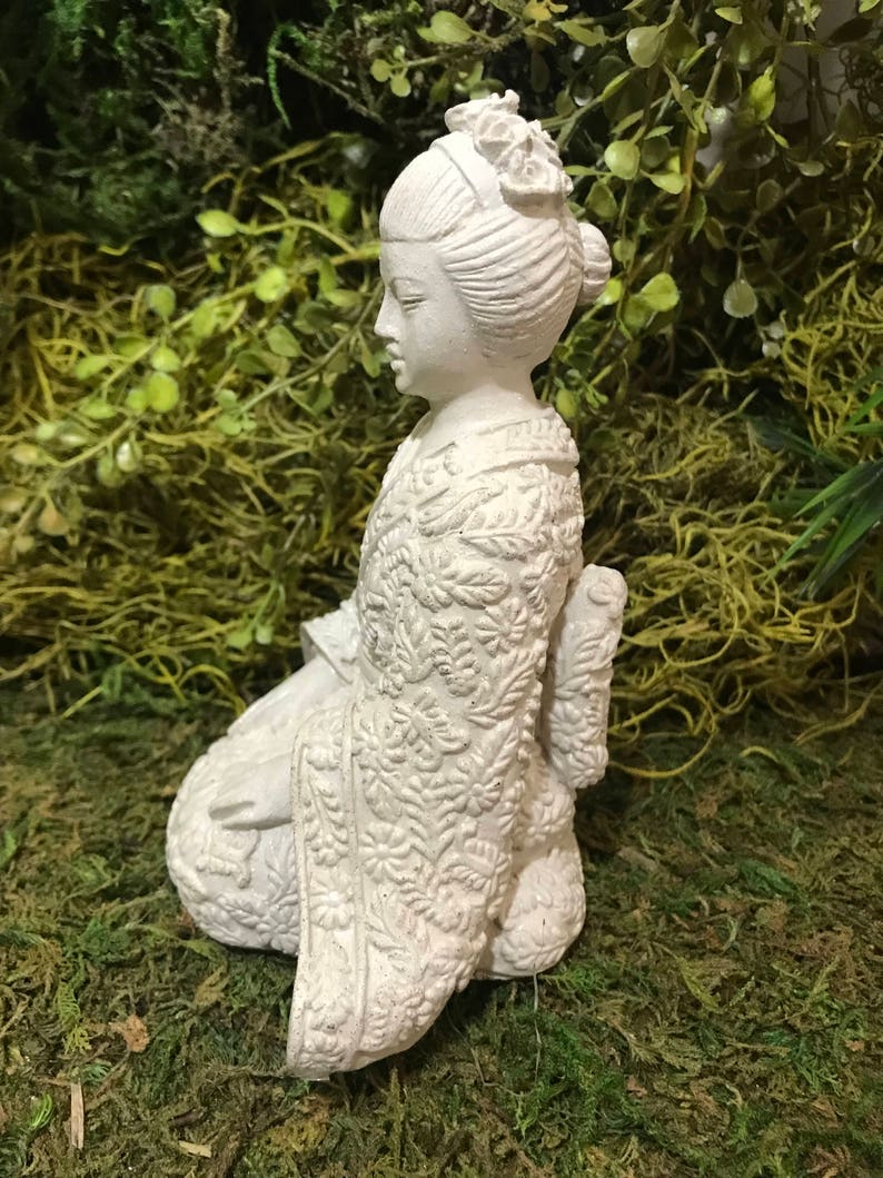 Concrete Geisha Girl Statue image 1