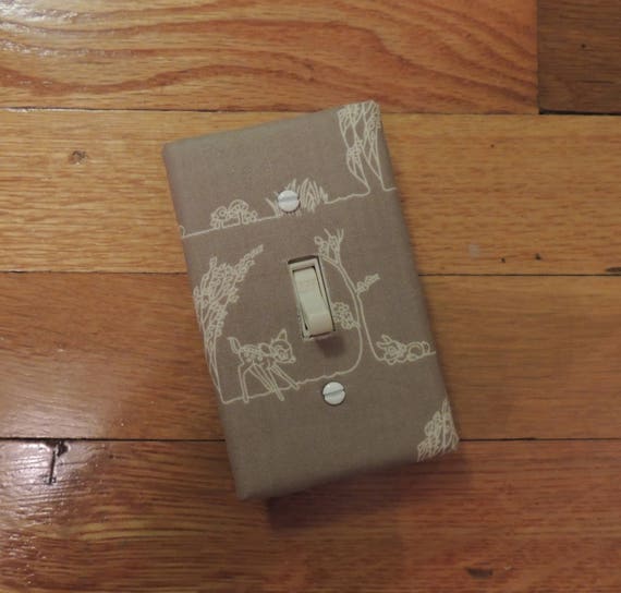 Bambi Light Switch Plate Or Outlet Cover Beige Cream Cover Etsy