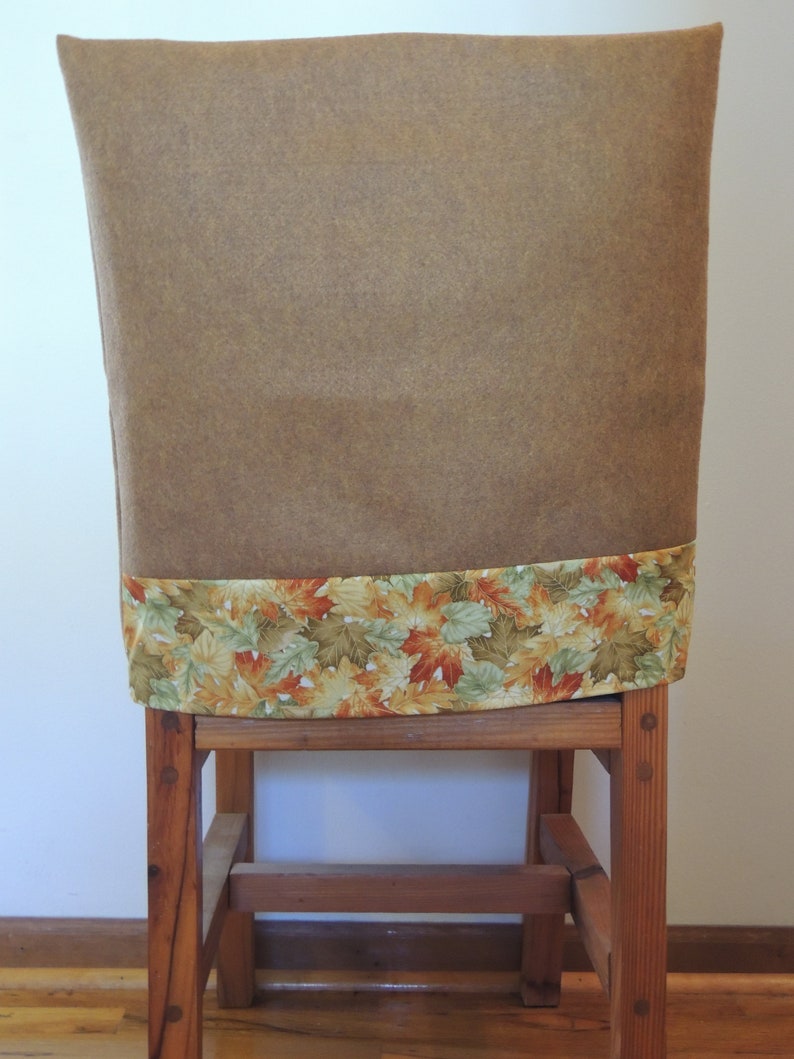 Fall / Thanksgiving Chair Cover / Slipcover Orange or Brown w/ Etsy