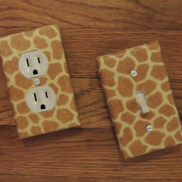 Giraffe Print Light Switch Plate or Outlet Cover - Gift for Her - Gift for Teenage Girl