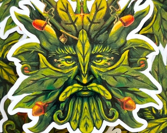 Green Man - Large vinyl sticker