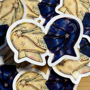 Sun and Moon - vinyl sticker