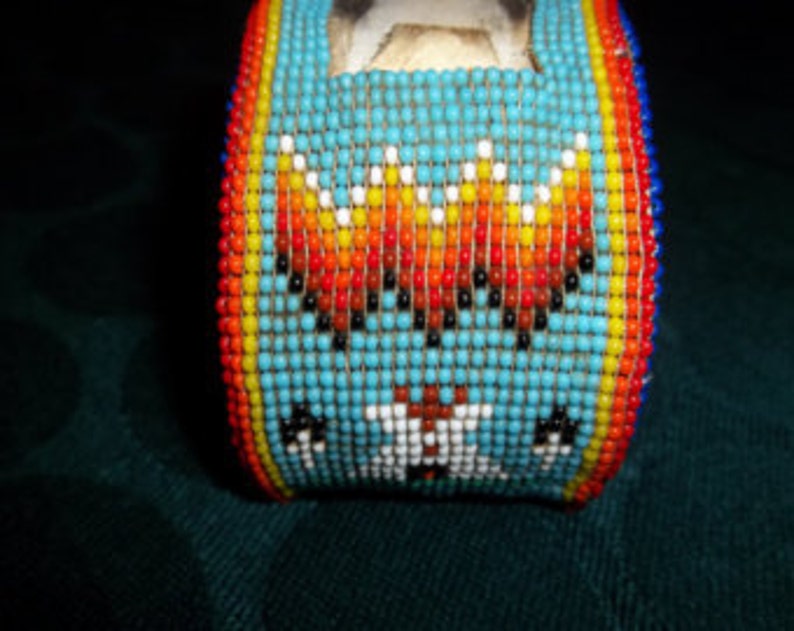 Vintage Native American Beaded Watch Band Etsy