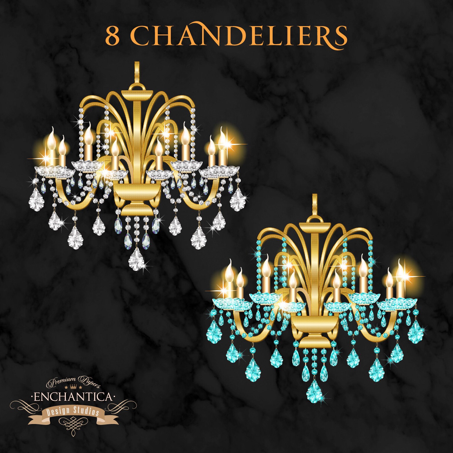 Digital Chandelier Chandelier Printable Chandelier Png | Etsy