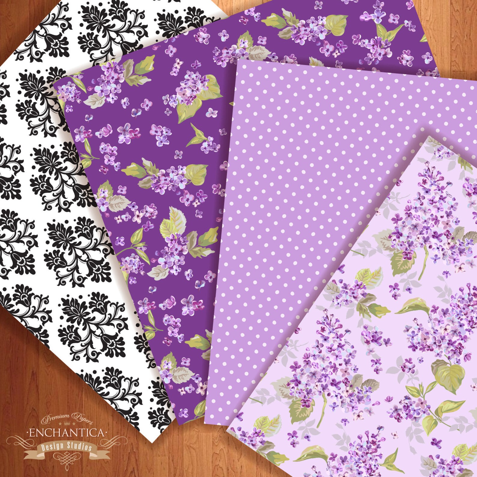 Lilac Digital Paper Digital Paper Lilac Lilac Floral Digital Etsy
