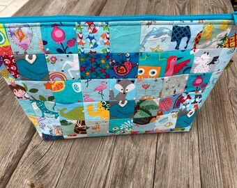 Diaper bag, cosmetic bag colorful, turquoise