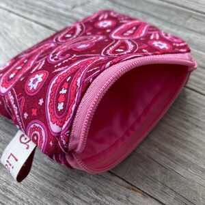 Geldbeutel Paisley rosa Bordeaux