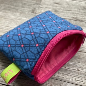 Geldbeutel, Täschchen Muster pink blau