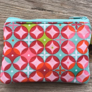 Geldbeutel retro rosa türkis