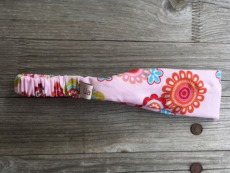 1 hairband girl flowers colorful pink
