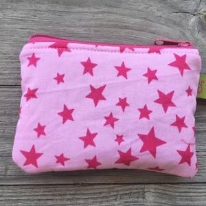 Geldbeutel Sterne weiß pink rosa