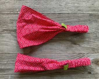 1 bandeau rétro rouge