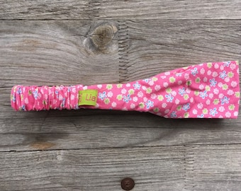 1 Haarband Kinder Blümchen rosa