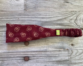 1 Haarband Blümchen beige Bordeaux