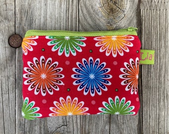 Purse flowers colorful red