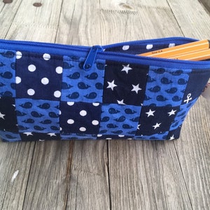 Etui etui blauwe vinvis, sterren, stippen