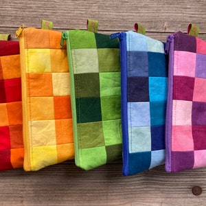 Täschchen Stiftetasche, Kosmetiktasche bunte Farbkombinationen