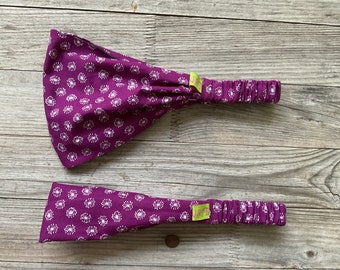 1 Haarband Pusteblume bordeaux pink