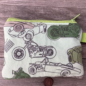 Geldbeutel Kinder Auto, Motorrad grün