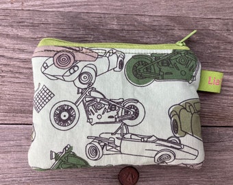 Borsa per bambini auto, moto verde