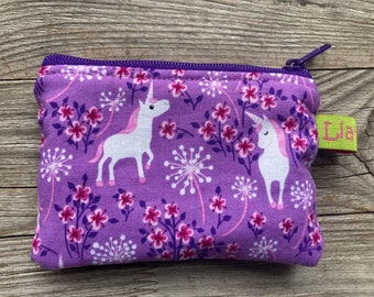 Borsa unicorno fiori viola