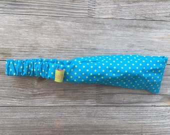 Scope of supply: 1 children's hairband dots green on turquoise