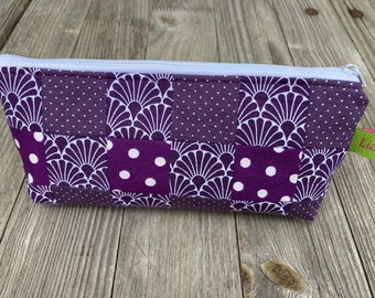 Purse cosmetic bag pattern purple