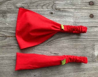 1 bandeau cheveux uni rouge