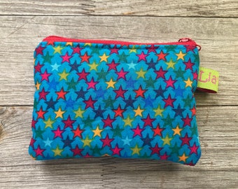 Wallet stars colorful turquoise