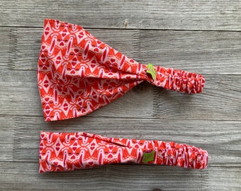 1 headband kissing bird orange