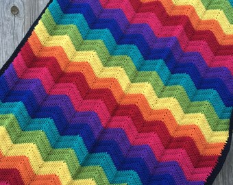 Babydecke Regenbogenzacken 90cm x 63cm